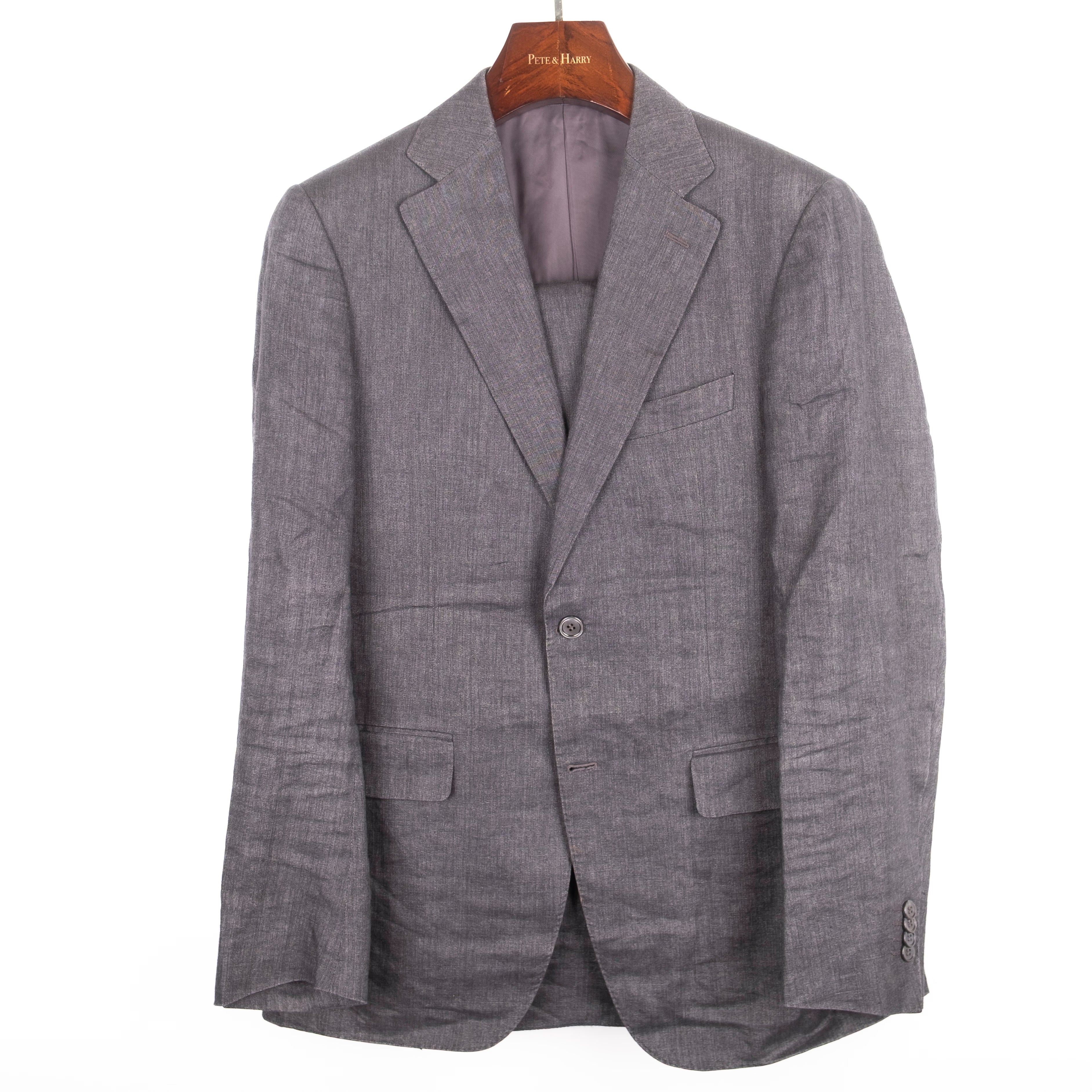 Grey Silk/Linen Suit