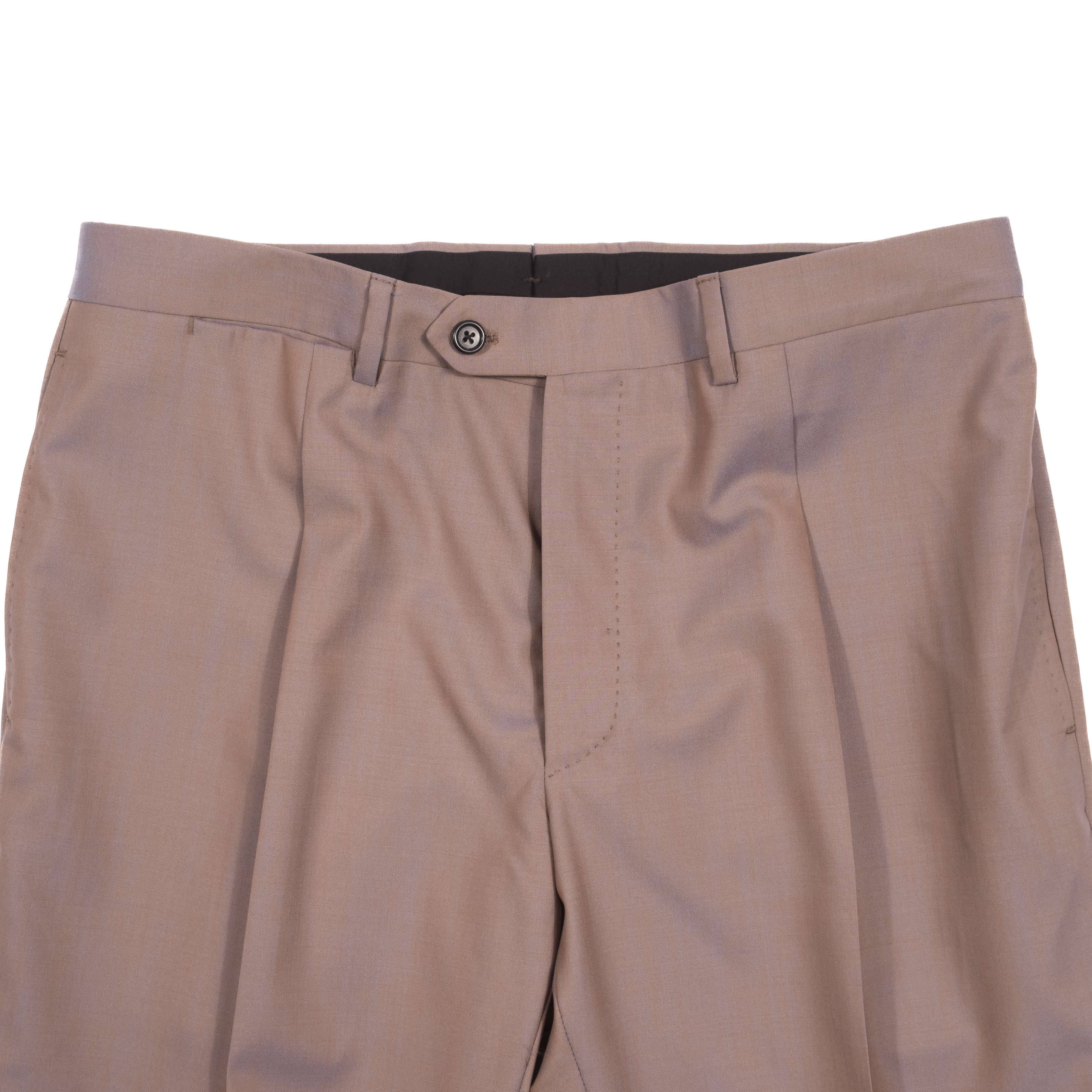 Neapolitan Hand Tailored Light Plum Double Breasted Business Suit Sz 50