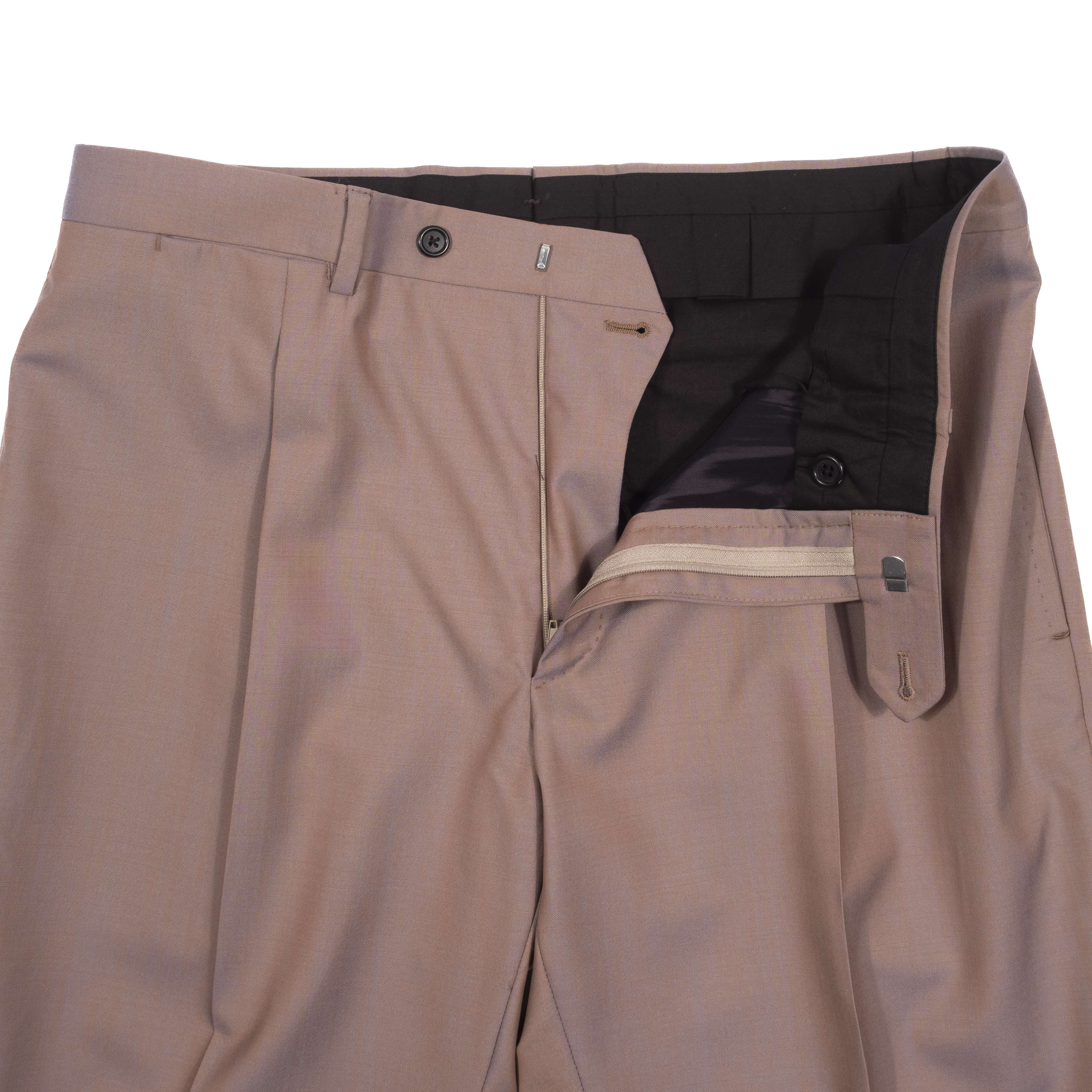 Neapolitan Hand Tailored Light Plum Double Breasted Business Suit Sz 50