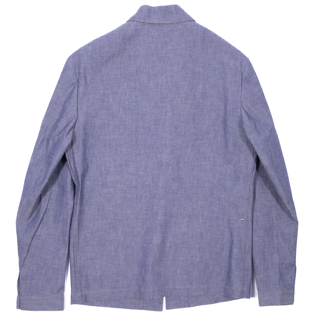 Neapolitan Hand Tailored Japanese Chambray Utility Jacket Sz 46
