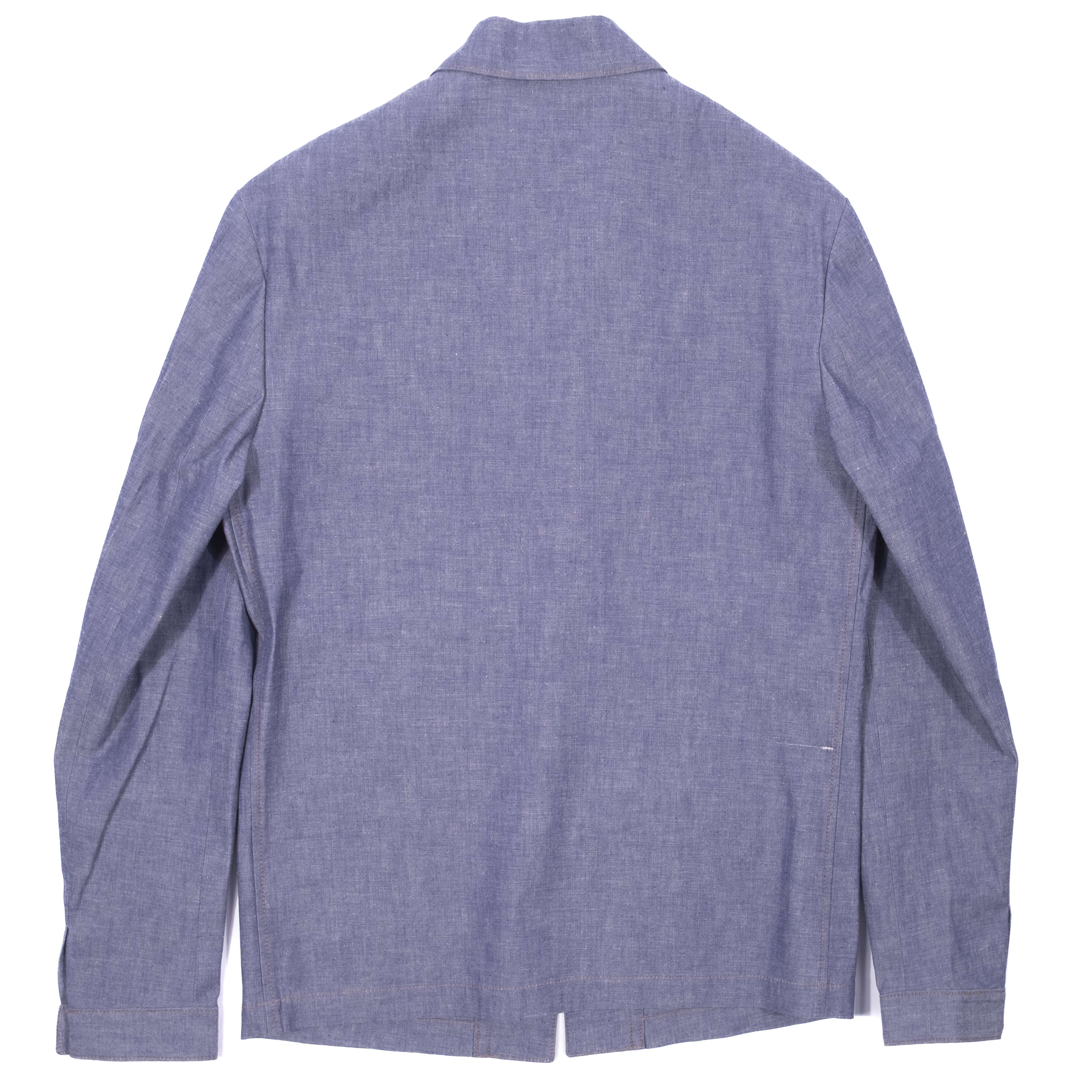 Neapolitan Hand Tailored Japanese Chambray Utility Jacket Sz 46