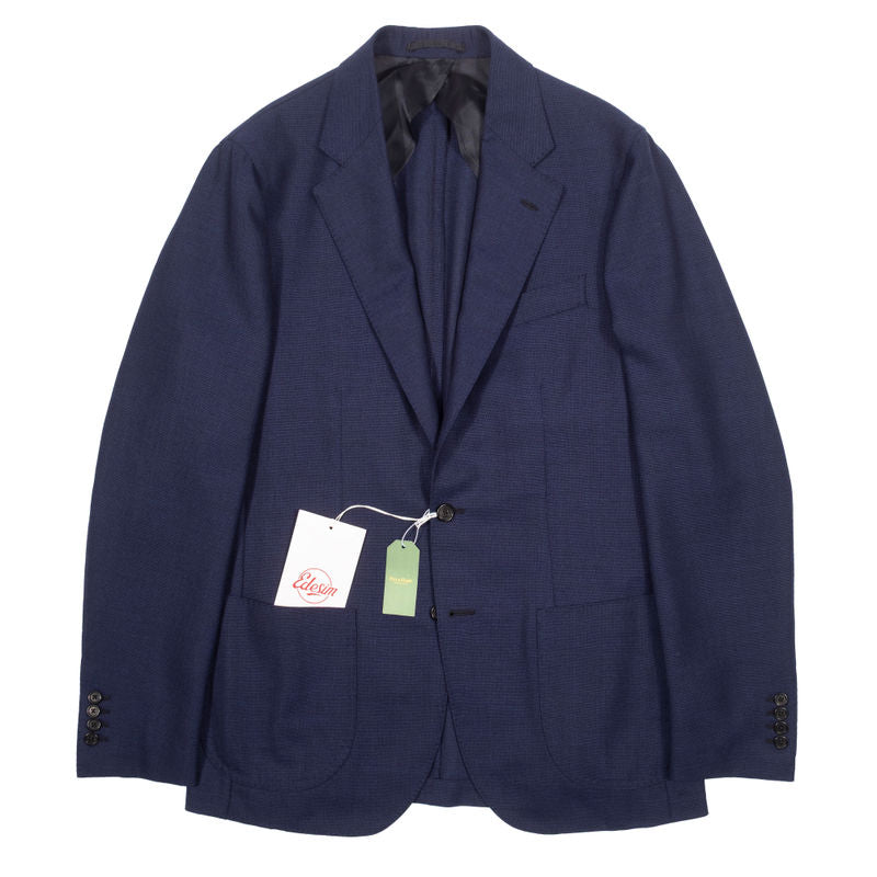 Neapolitan Hand Tailored Blue Wool Sport Coat