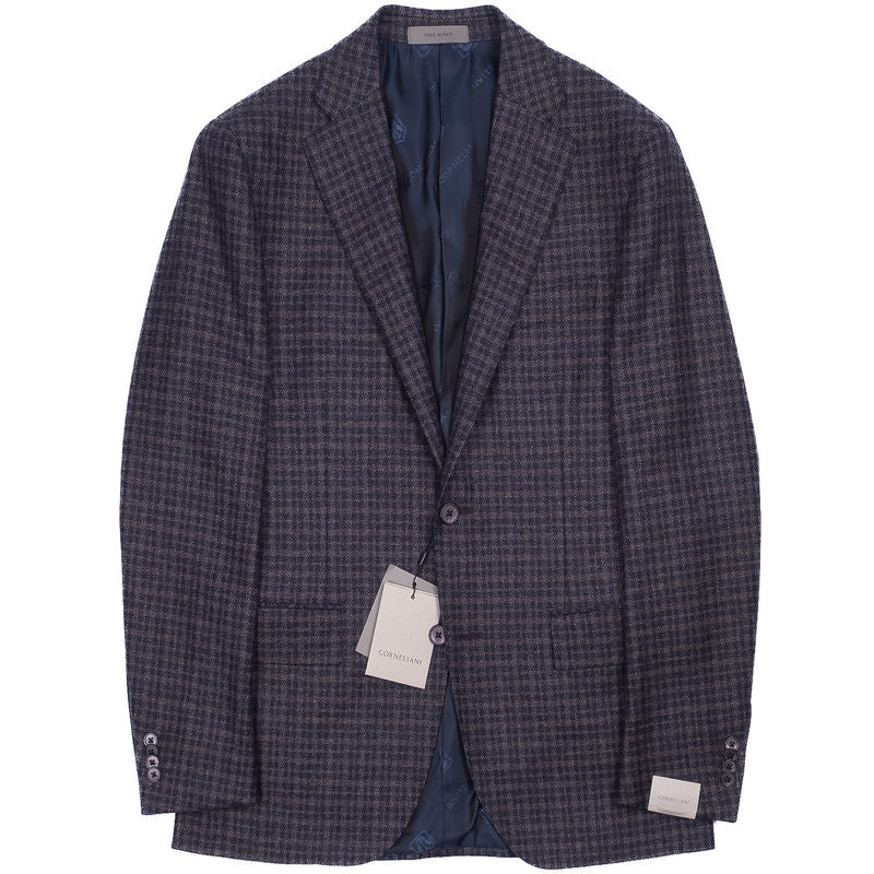 Brown and Blue Checks Wool Sport Coat