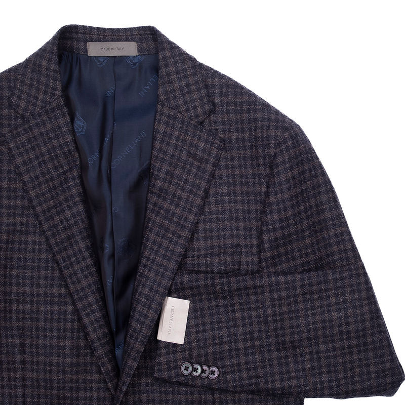 Brown and Blue Checks Wool Sport Coat