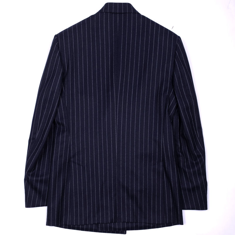Est Retail Price 20 000 SEK - Eduardo de Simone  Double Breasted Navy Pinstripe Flannel Suit Sz 50