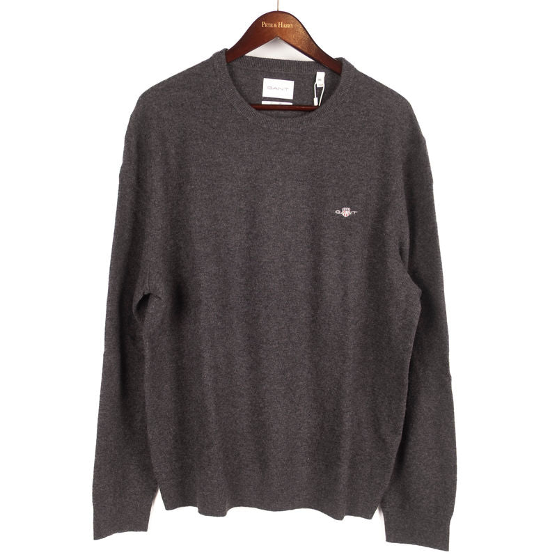 Extrafine Lambswool Grey Crewneck