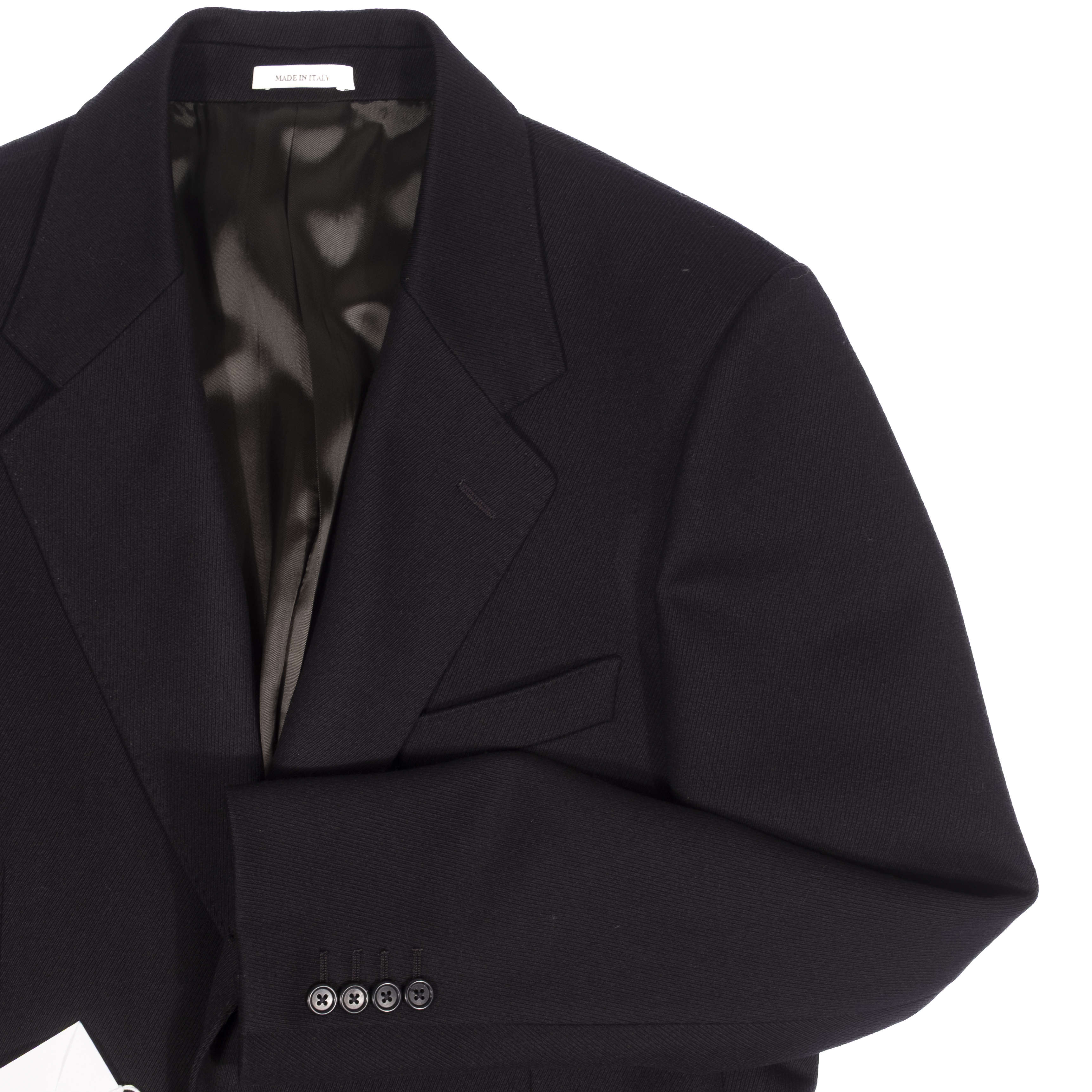 Neapolitan Hand Tailored Navy Herringbone Overcoat