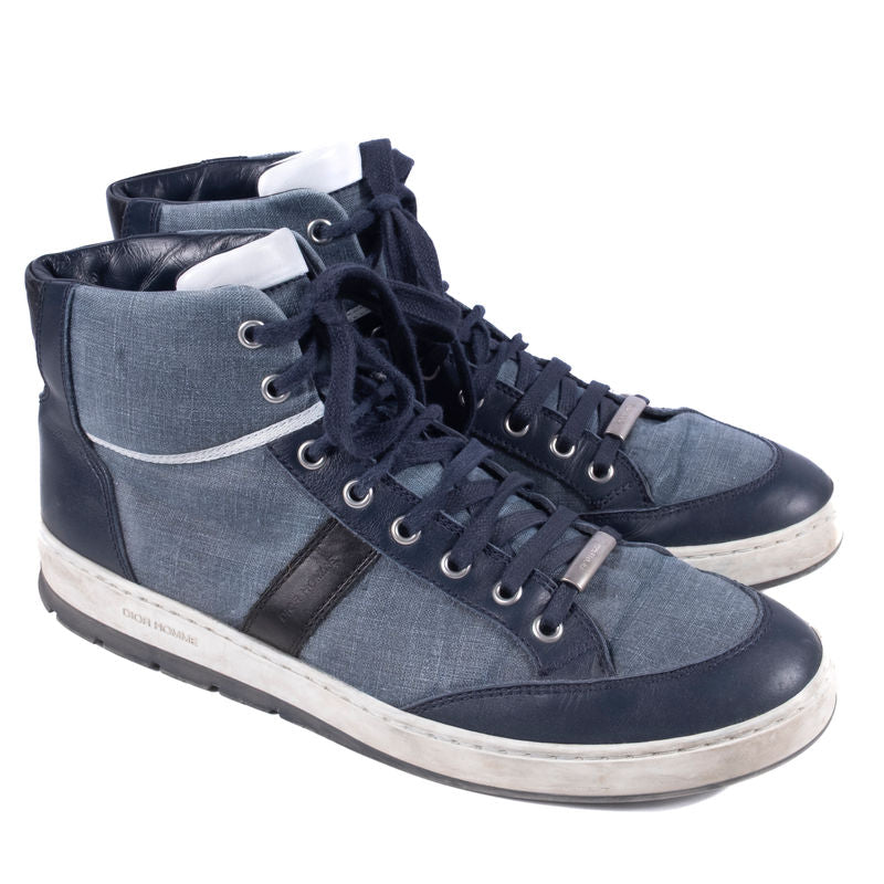 Dior Blue High Top Sneaker