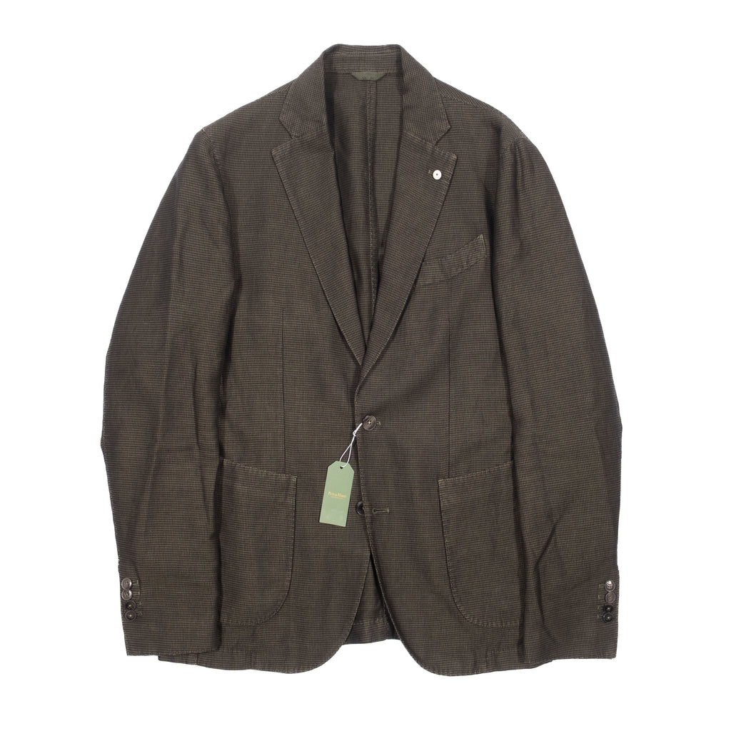 L.B.M. 1911 Green Linen/Cotton Sport Coat
