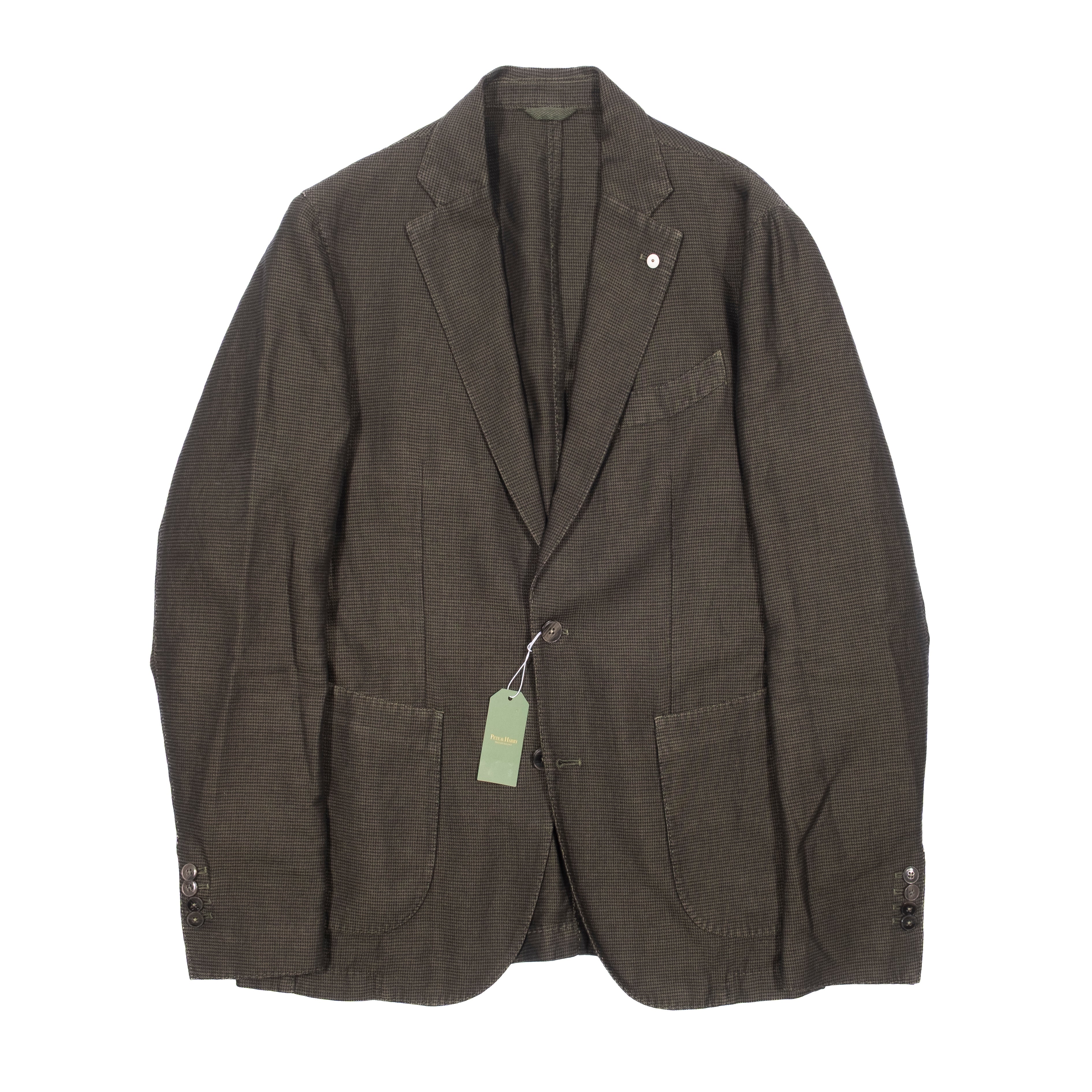 L.B.M. 1911 Green Linen/Cotton Sport Coat