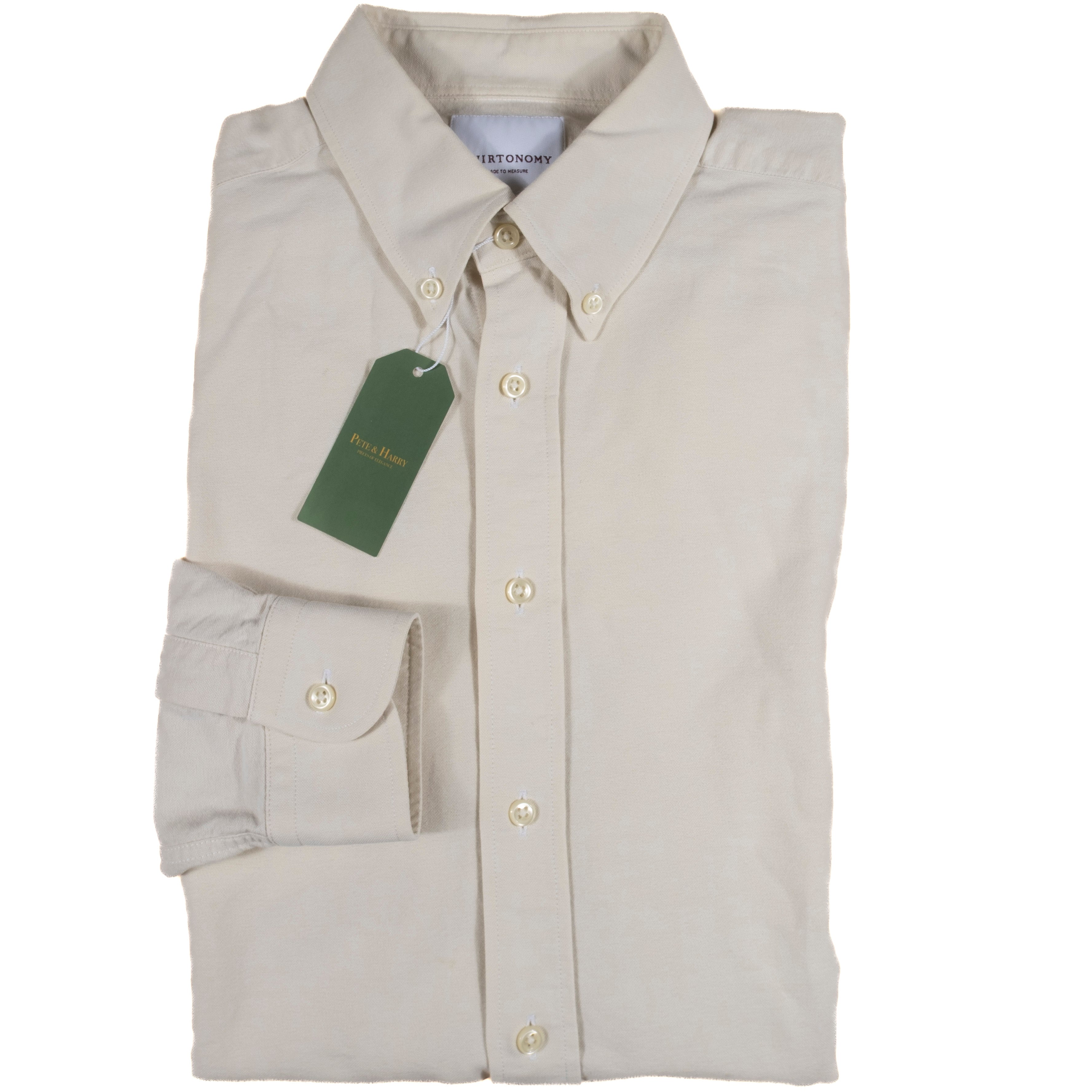 Cream Buttondown Shirt Sz 37.5