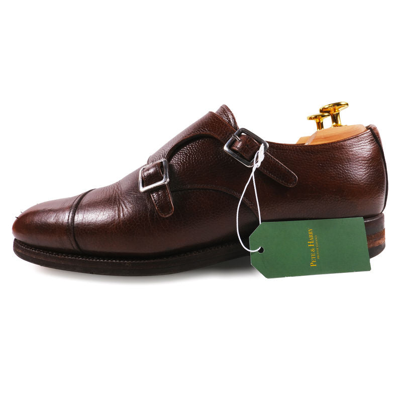 Meermin Brown Grain Leather Double Monks