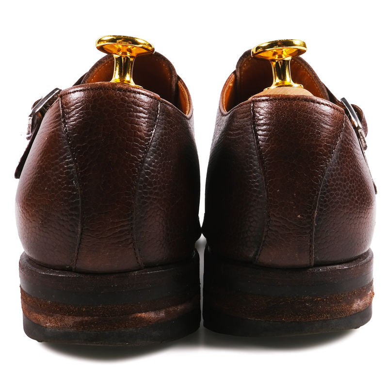 Meermin Brown Grain Leather Double Monks