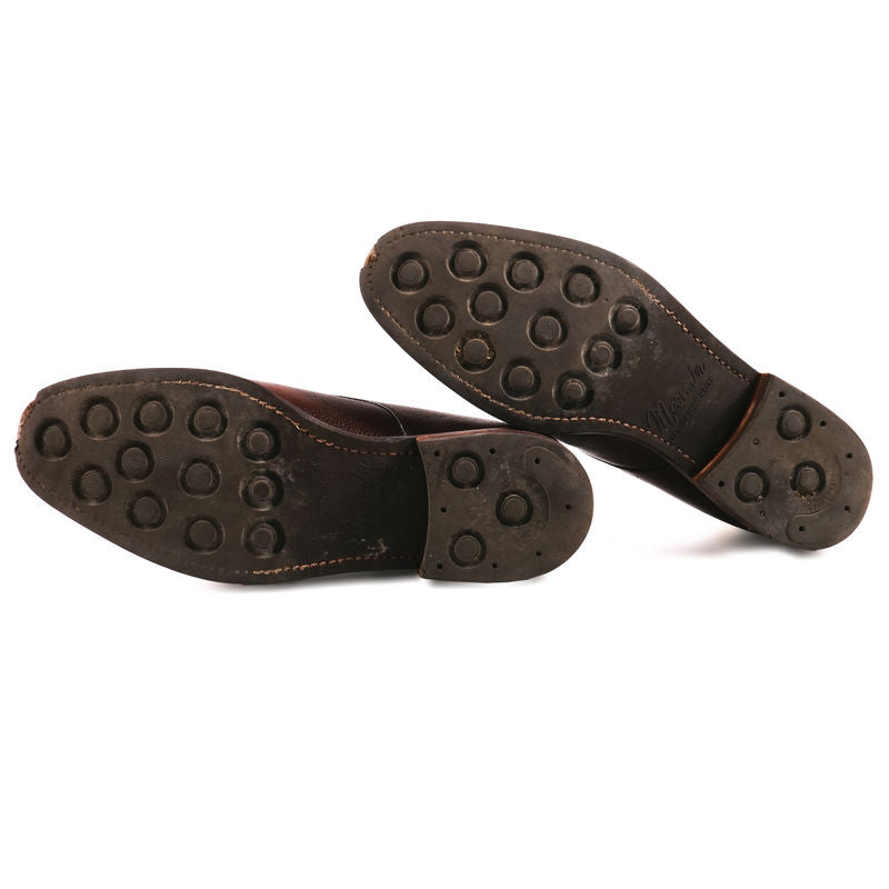 Meermin Brown Grain Leather Double Monks