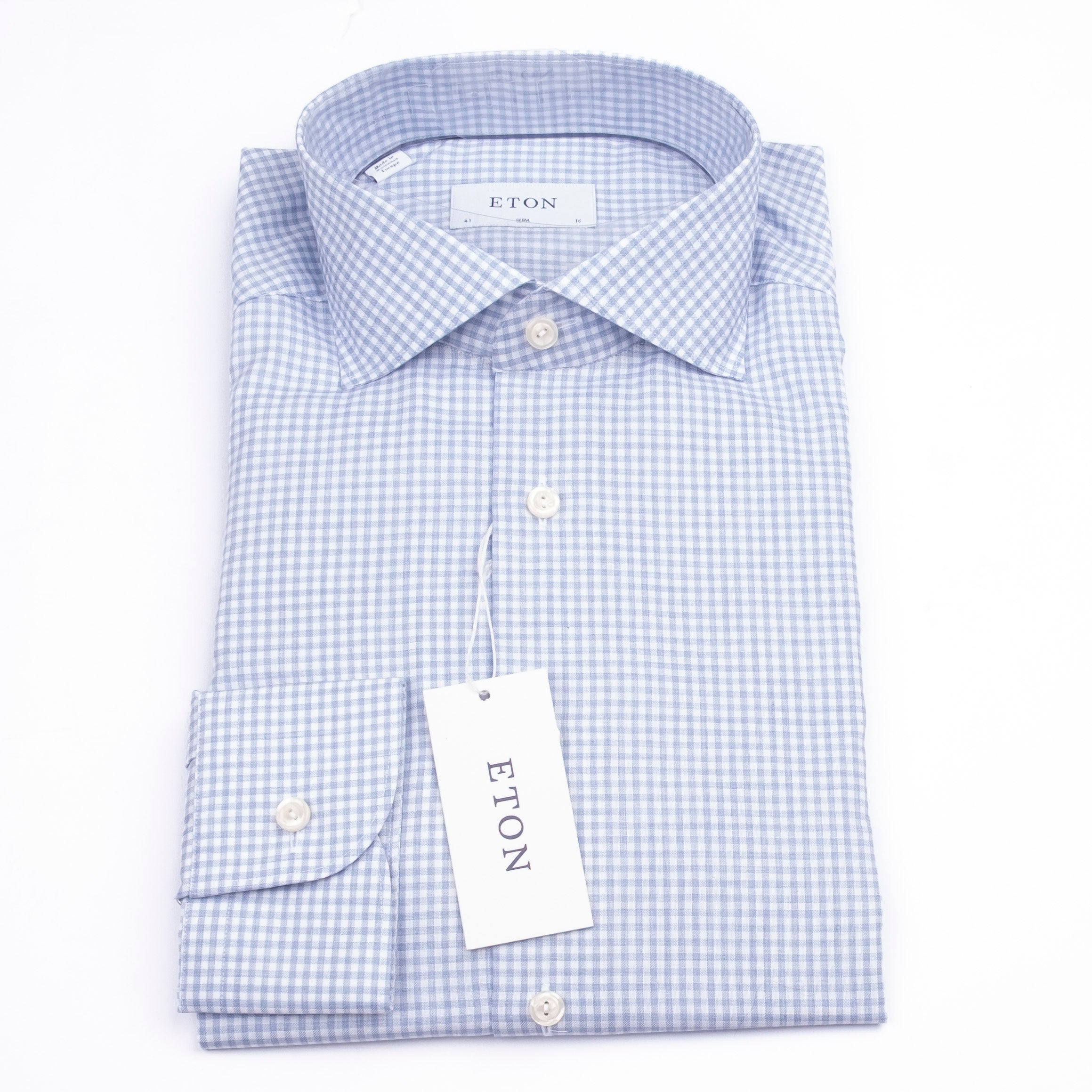 Blue Mini Check Business Shirt