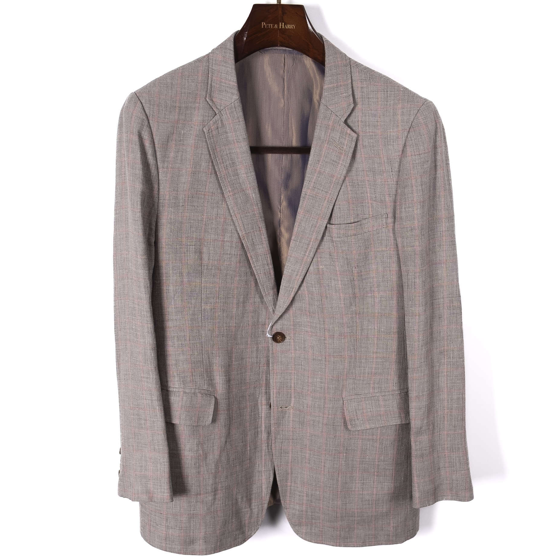 Beige Checked Sport Coat