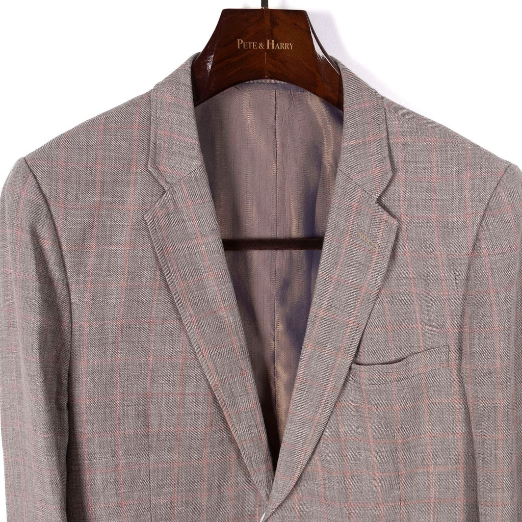 Beige Checked Sport Coat