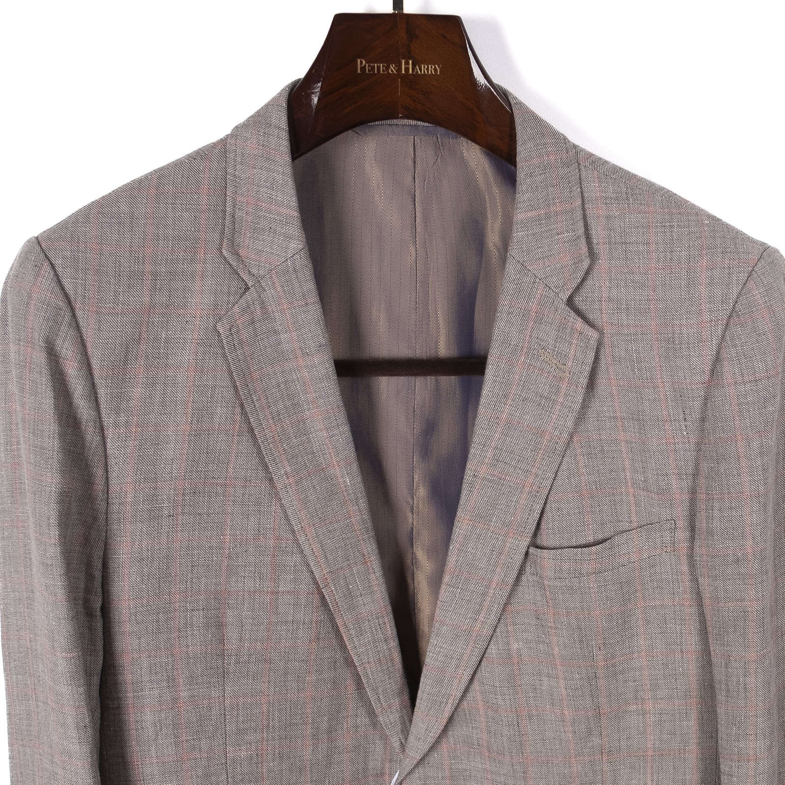 Beige Checked Sport Coat