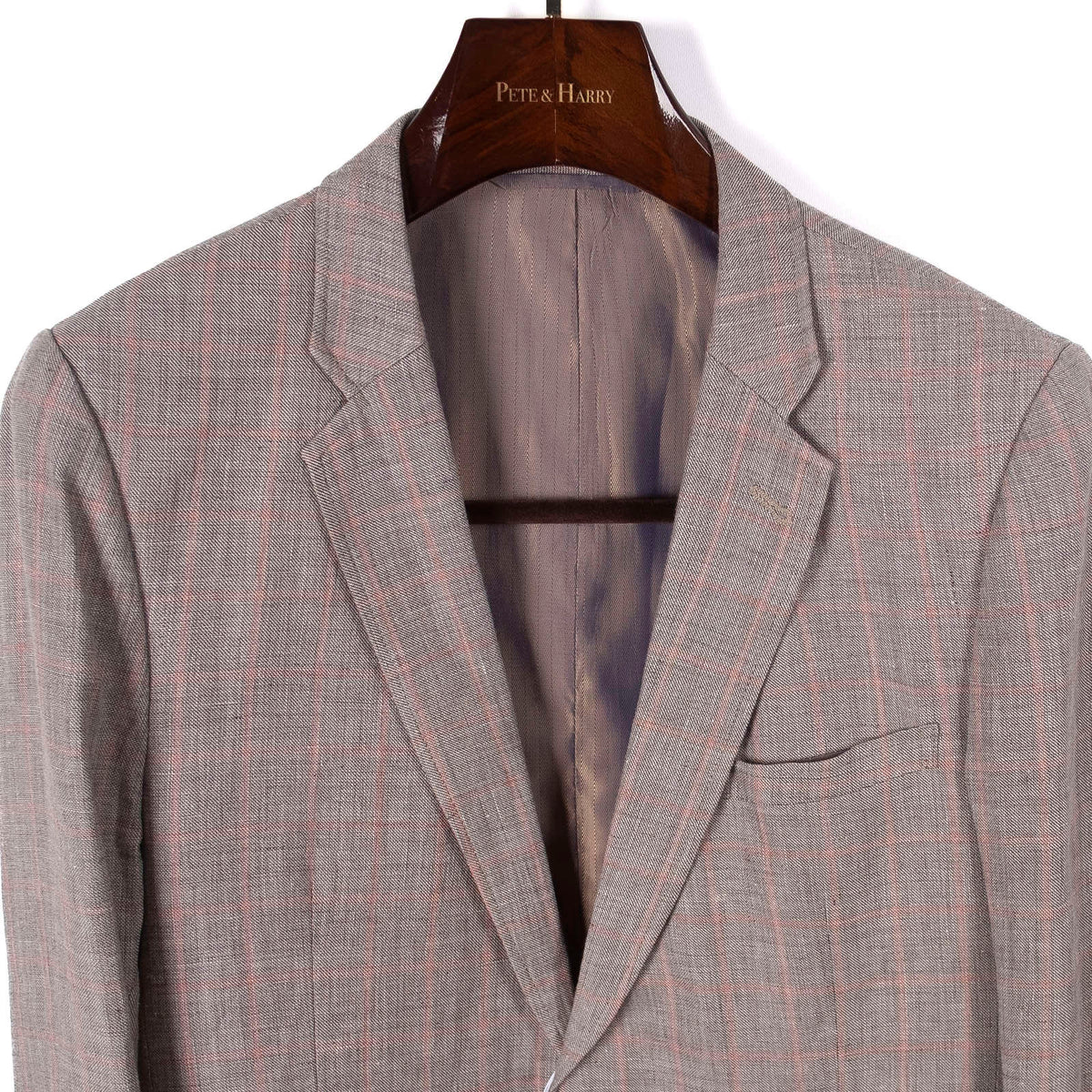 Beige Checked Sport Coat