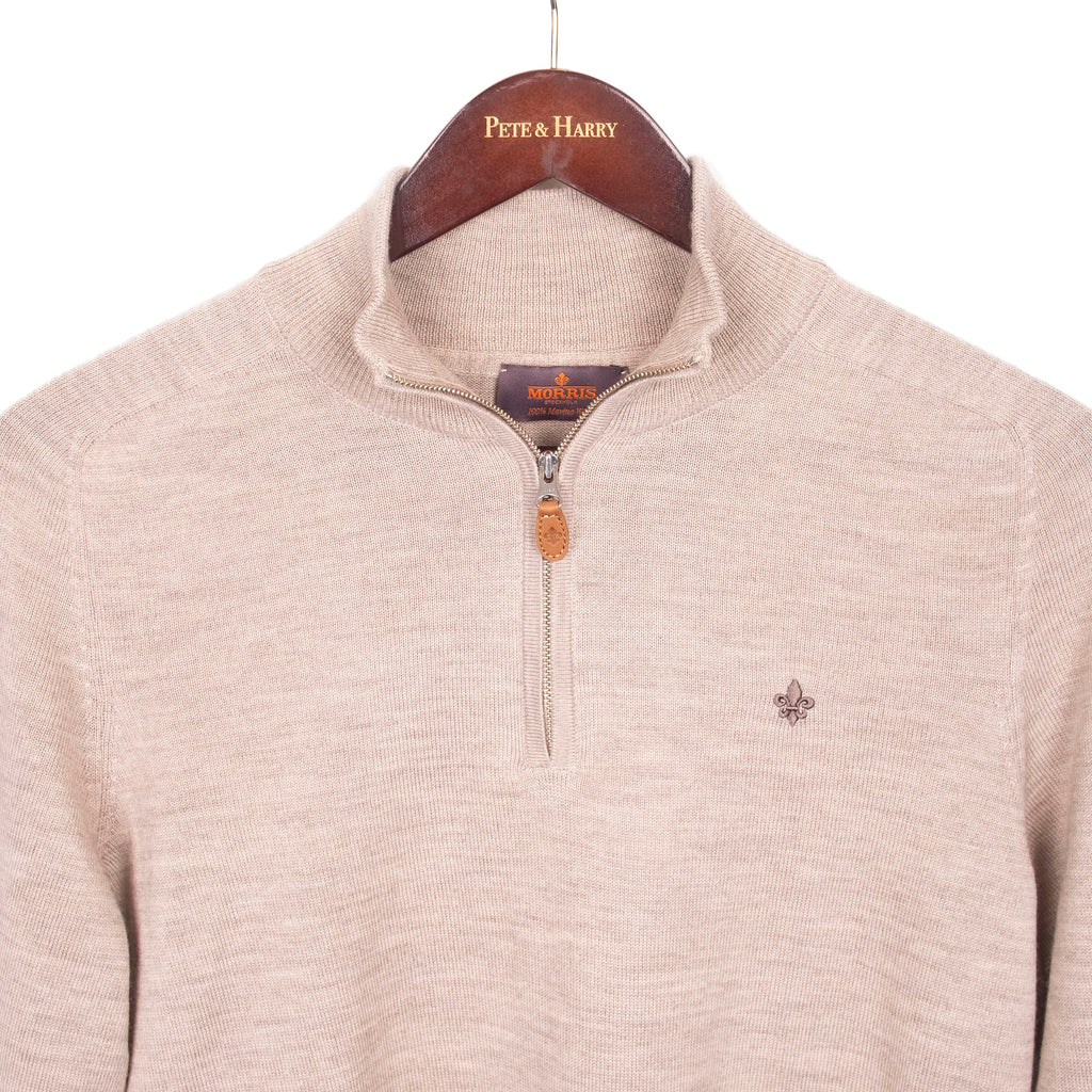 Taupe Quarter Zip Sweater