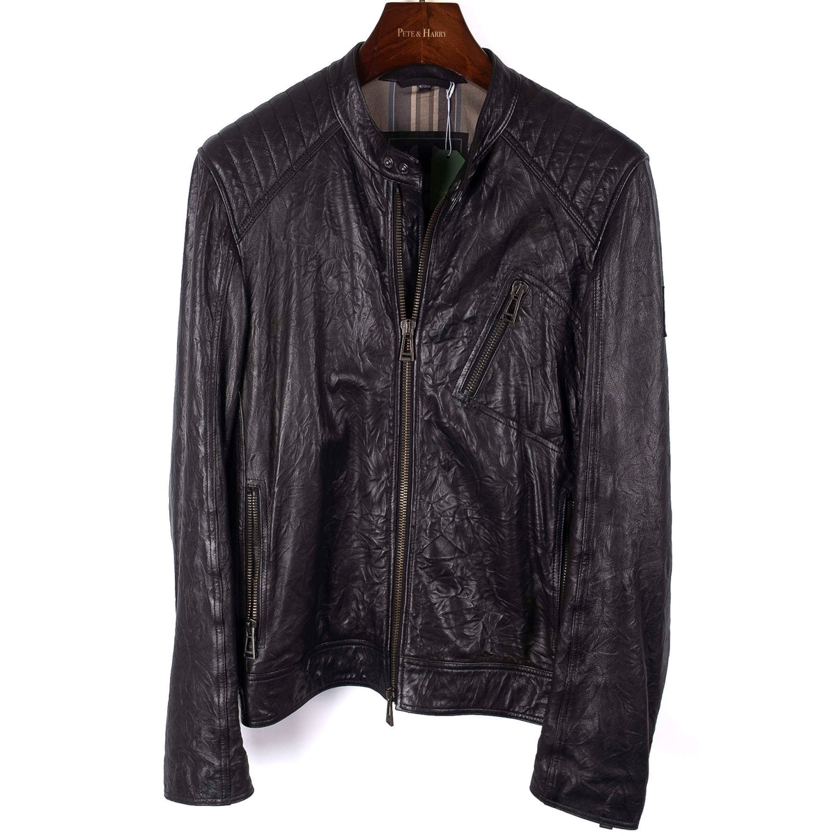 Black Leather Moto Jacket