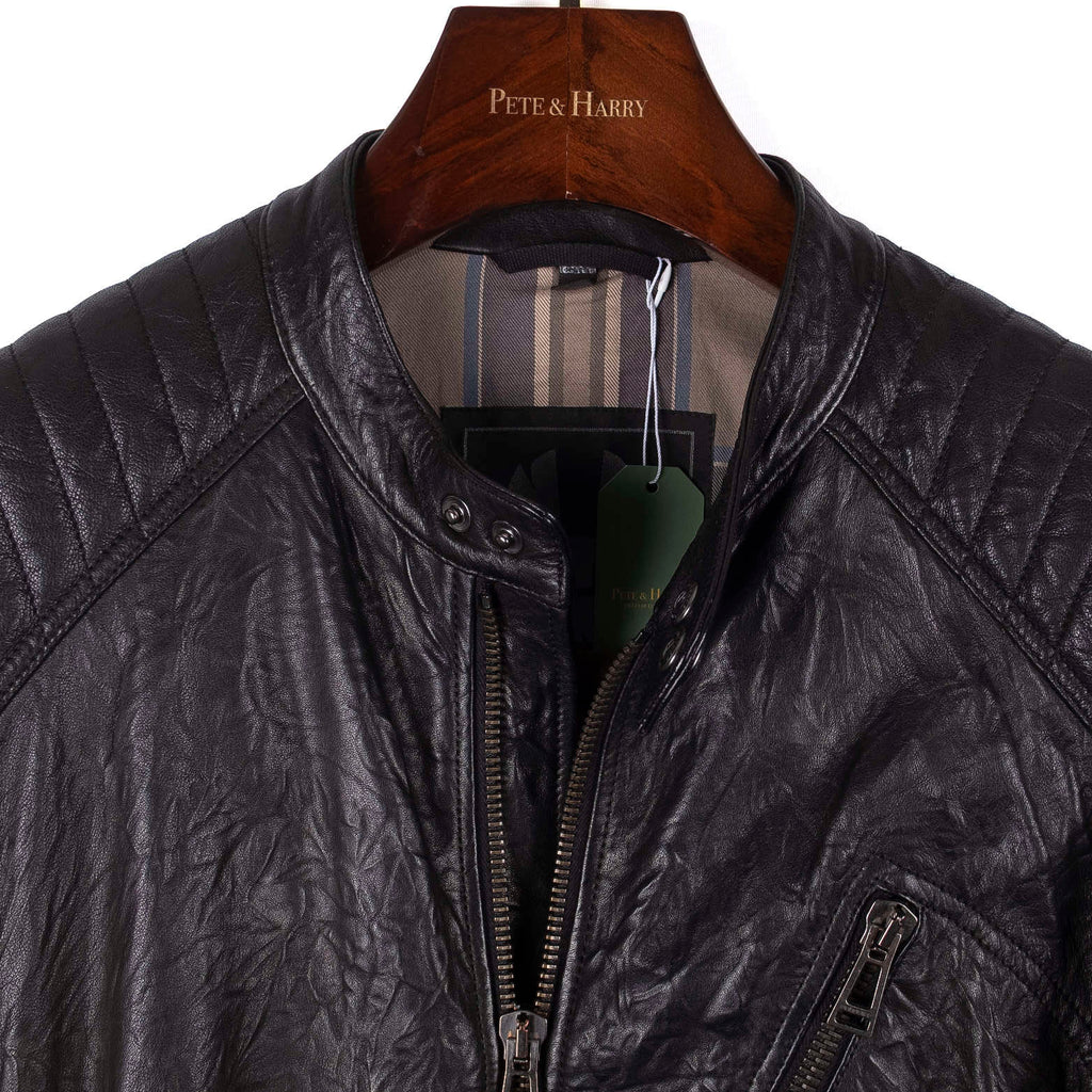 Black Leather Moto Jacket
