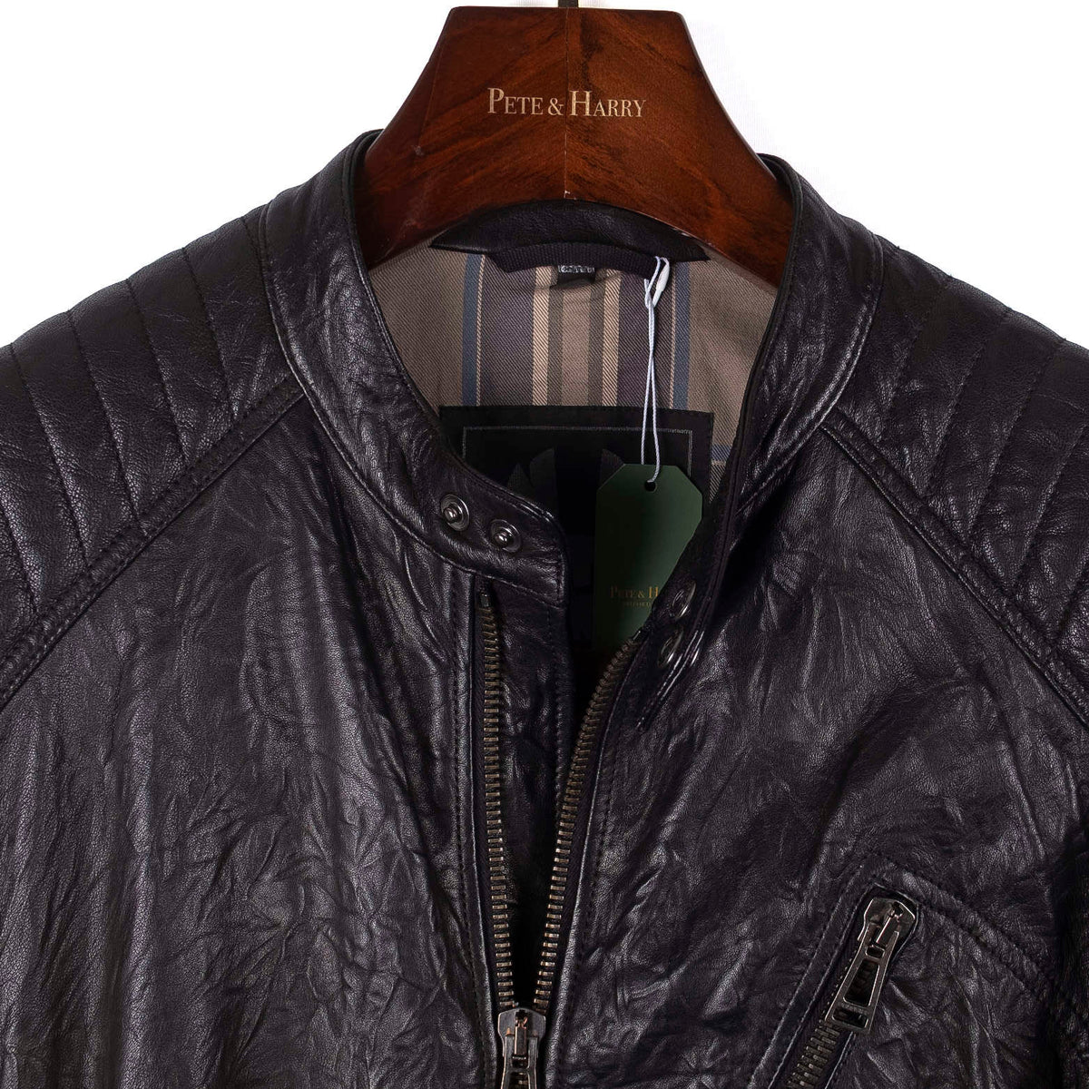 Black Leather Moto Jacket