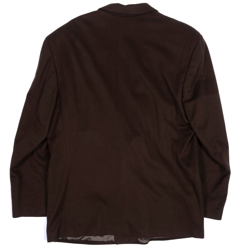 Boss Brown Cashmere Double Breasted Blazer Sz 56