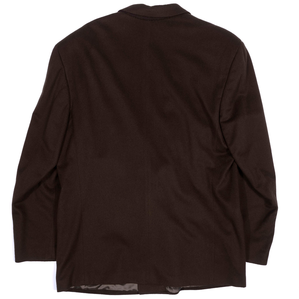 Boss Brown Cashmere Double Breasted Blazer Sz 56