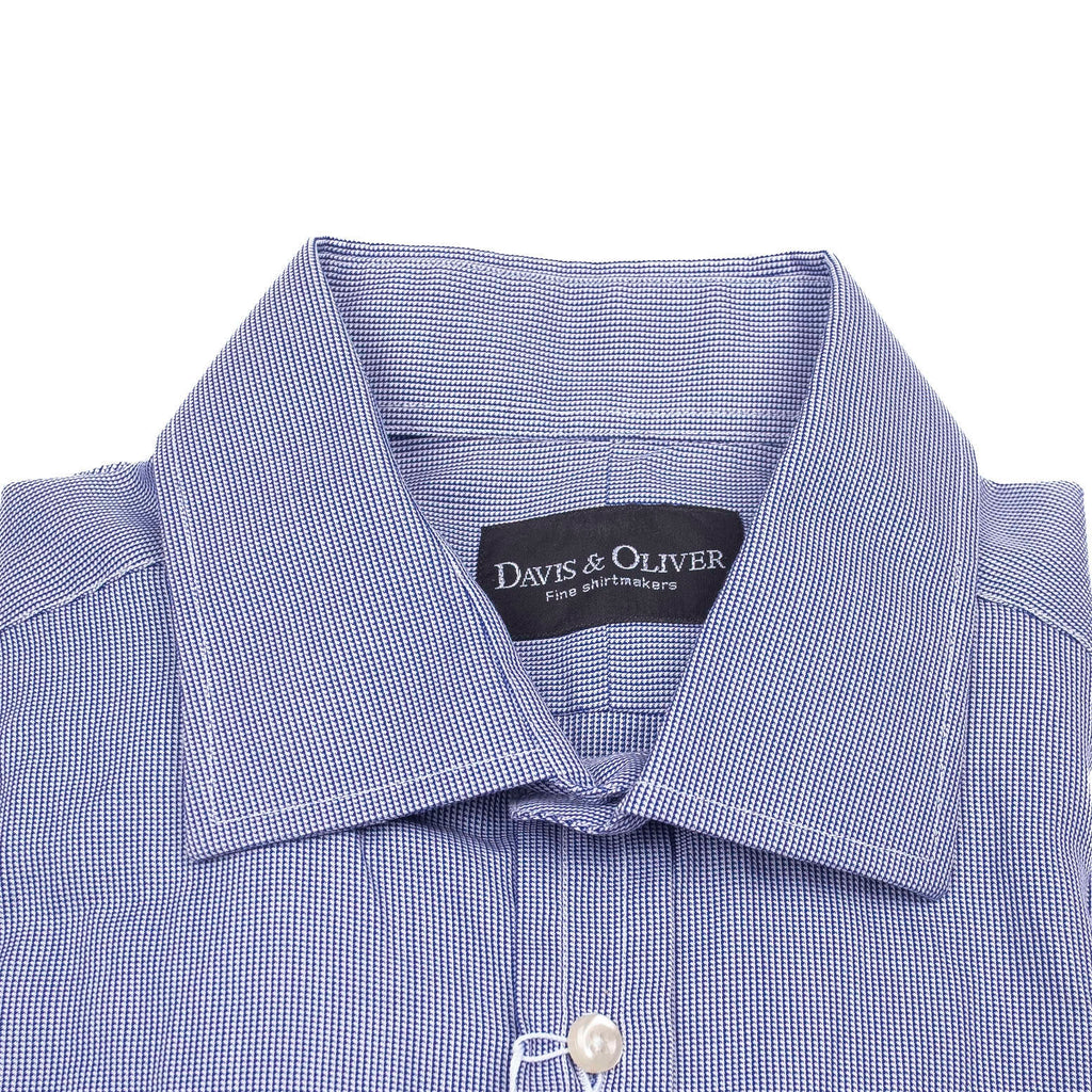 White and Blue French Cuff Shirt