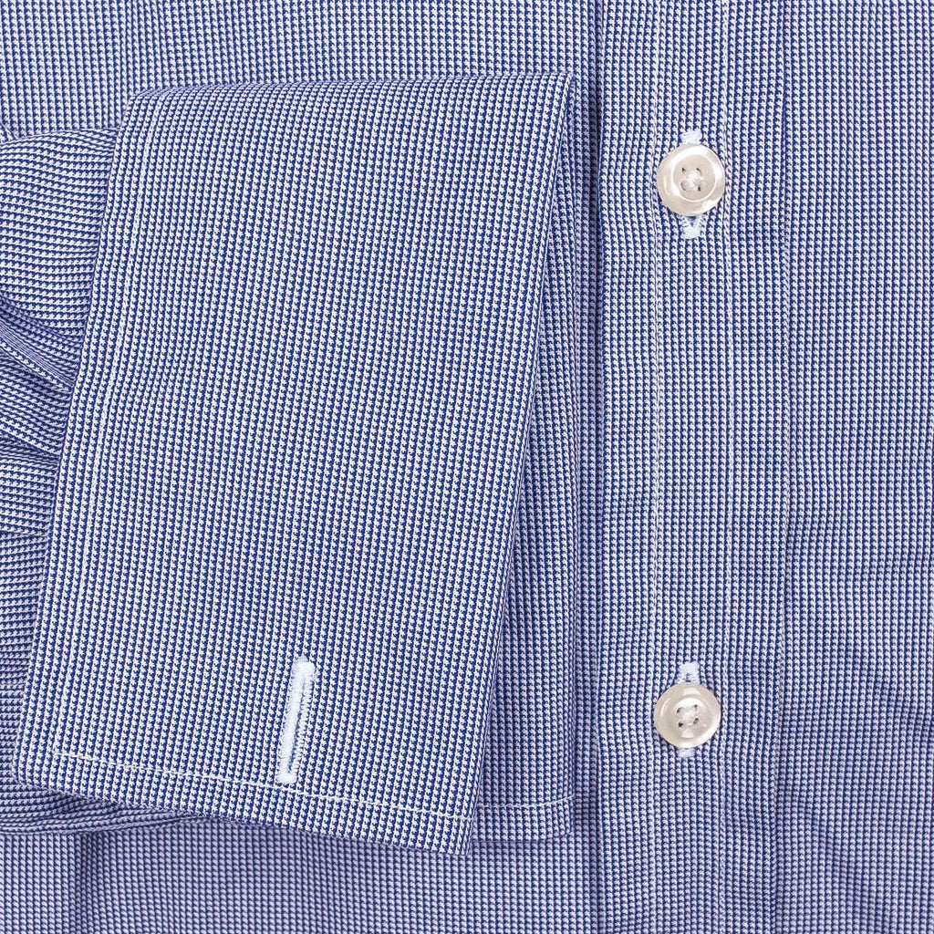 White and Blue French Cuff Shirt