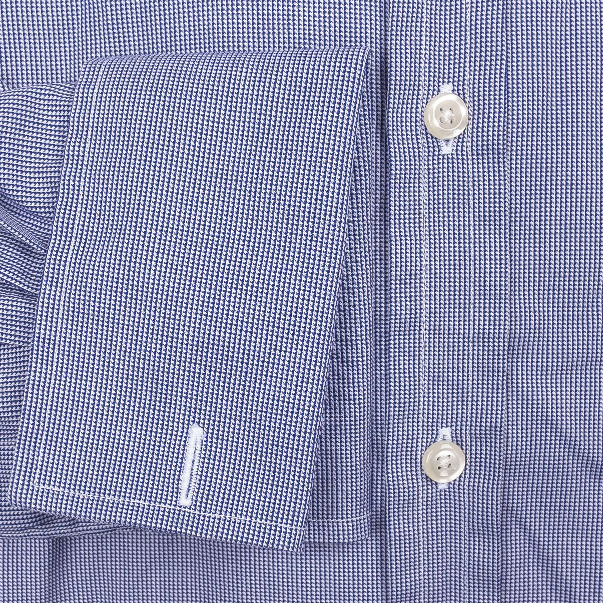 White and Blue French Cuff Shirt