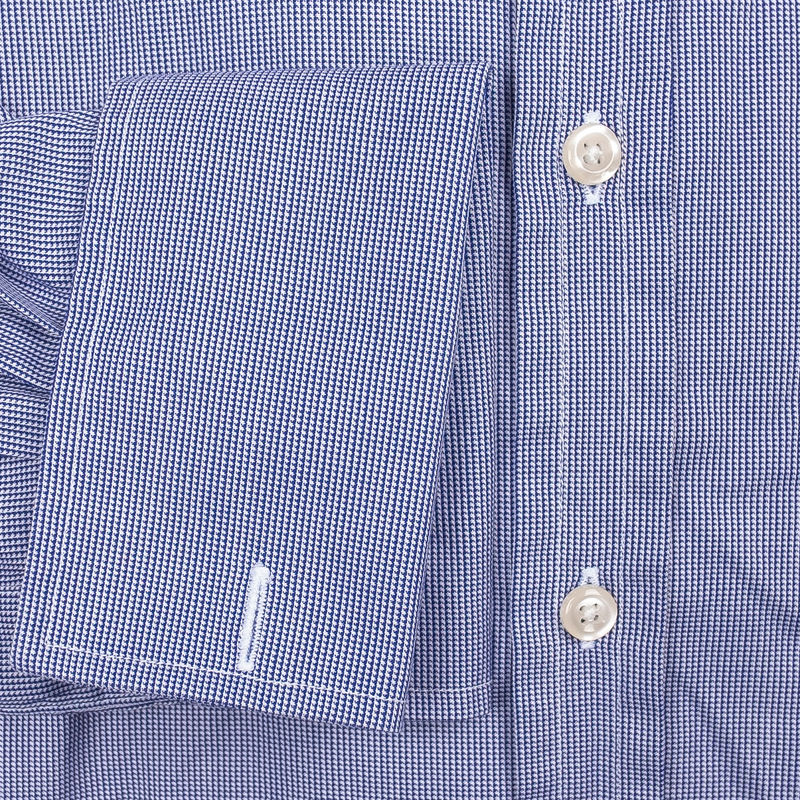 White and Blue French Cuff Shirt