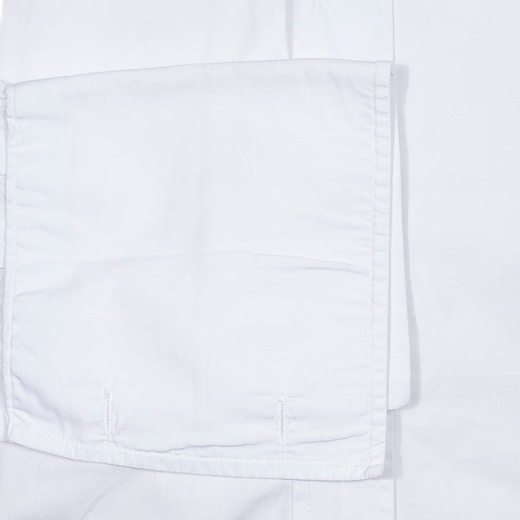 Yves Saint Laurent White French Cuff Shirt with Hidden Buttondown