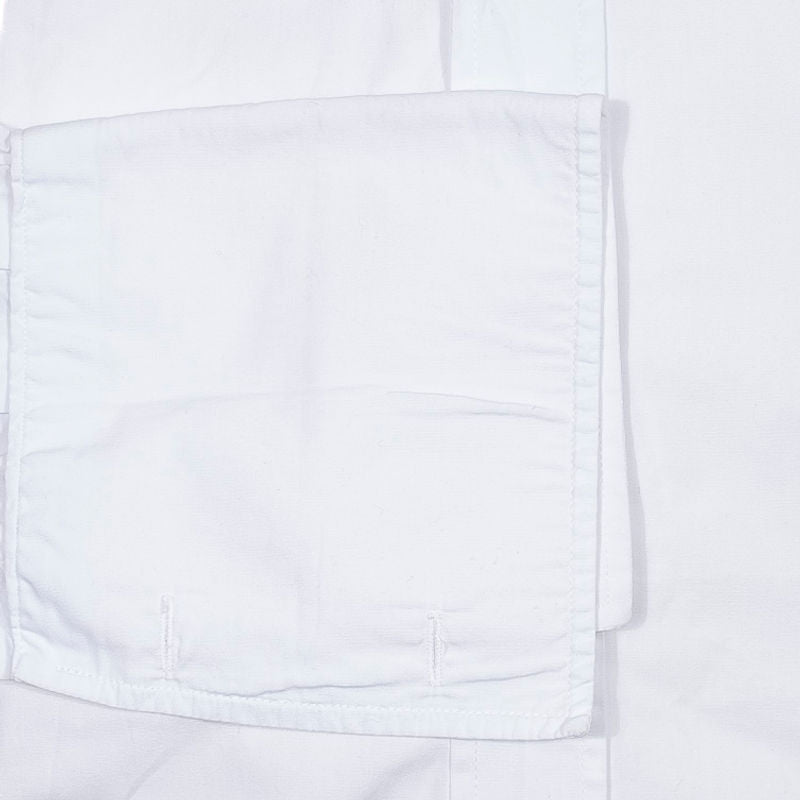 Yves Saint Laurent White French Cuff Shirt with Hidden Buttondown