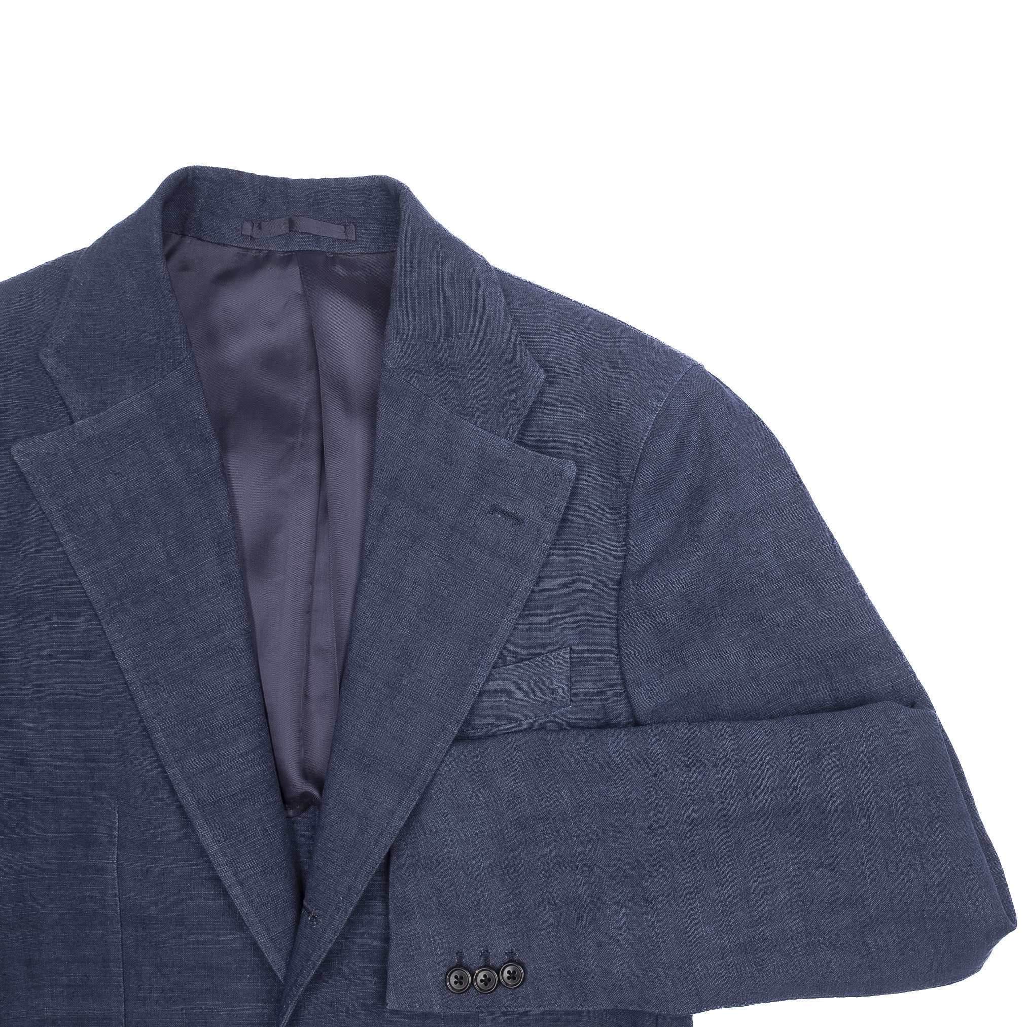 Neapolitan Hand Tailored Blue Hemp Sunrise Capsule Collection Sport Coat Sz 46