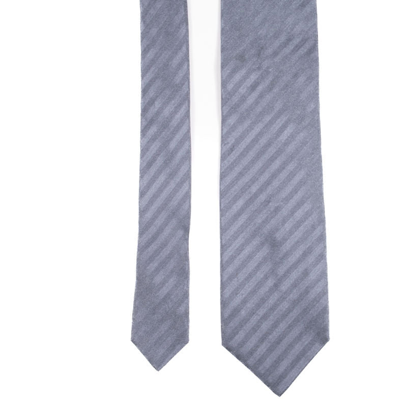Rose & Born Grey Herringbone Tie