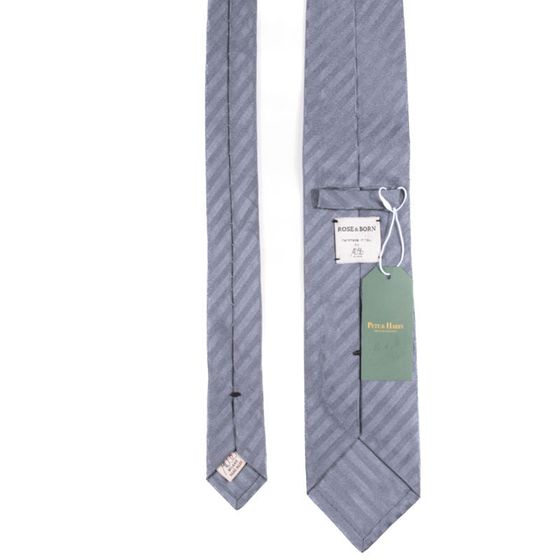 Rose & Born Grey Herringbone Tie