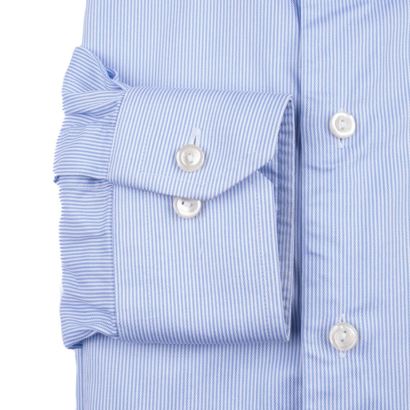 Blue and White Striped Shirt