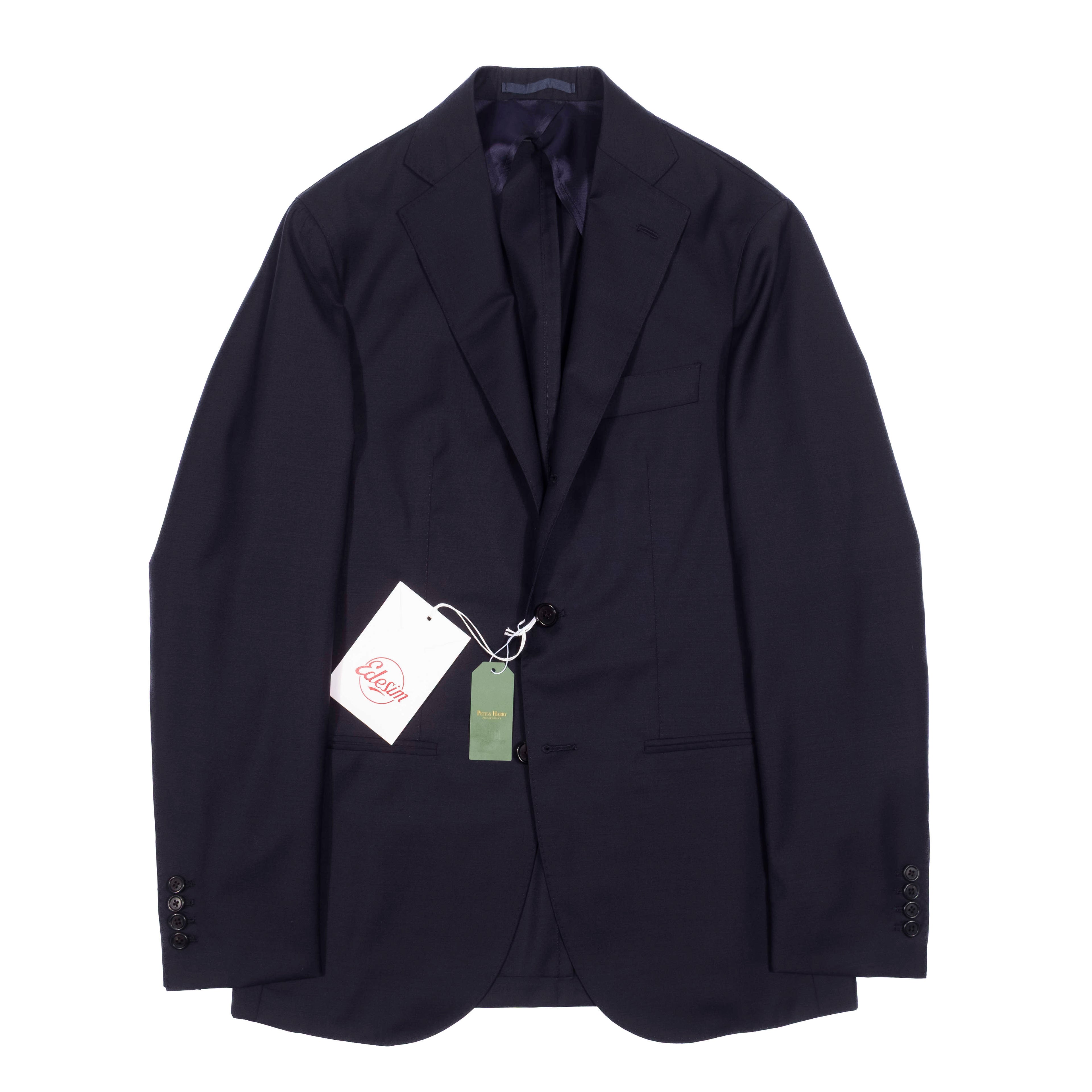 Neapolitan Hand Tailored Navy Wool Sport Coat Sz 48