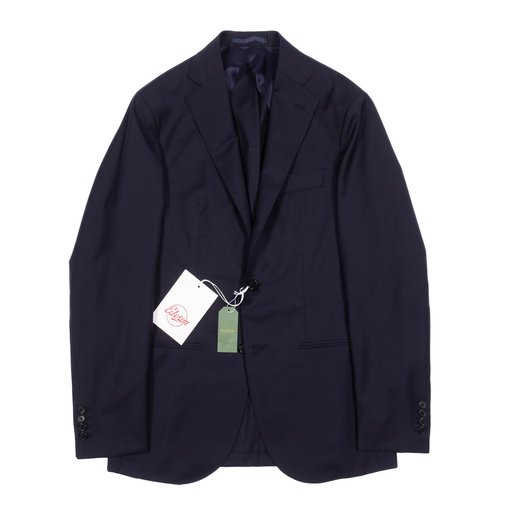 Neapolitan Hand Tailored Navy Wool Sport Coat Sz 48