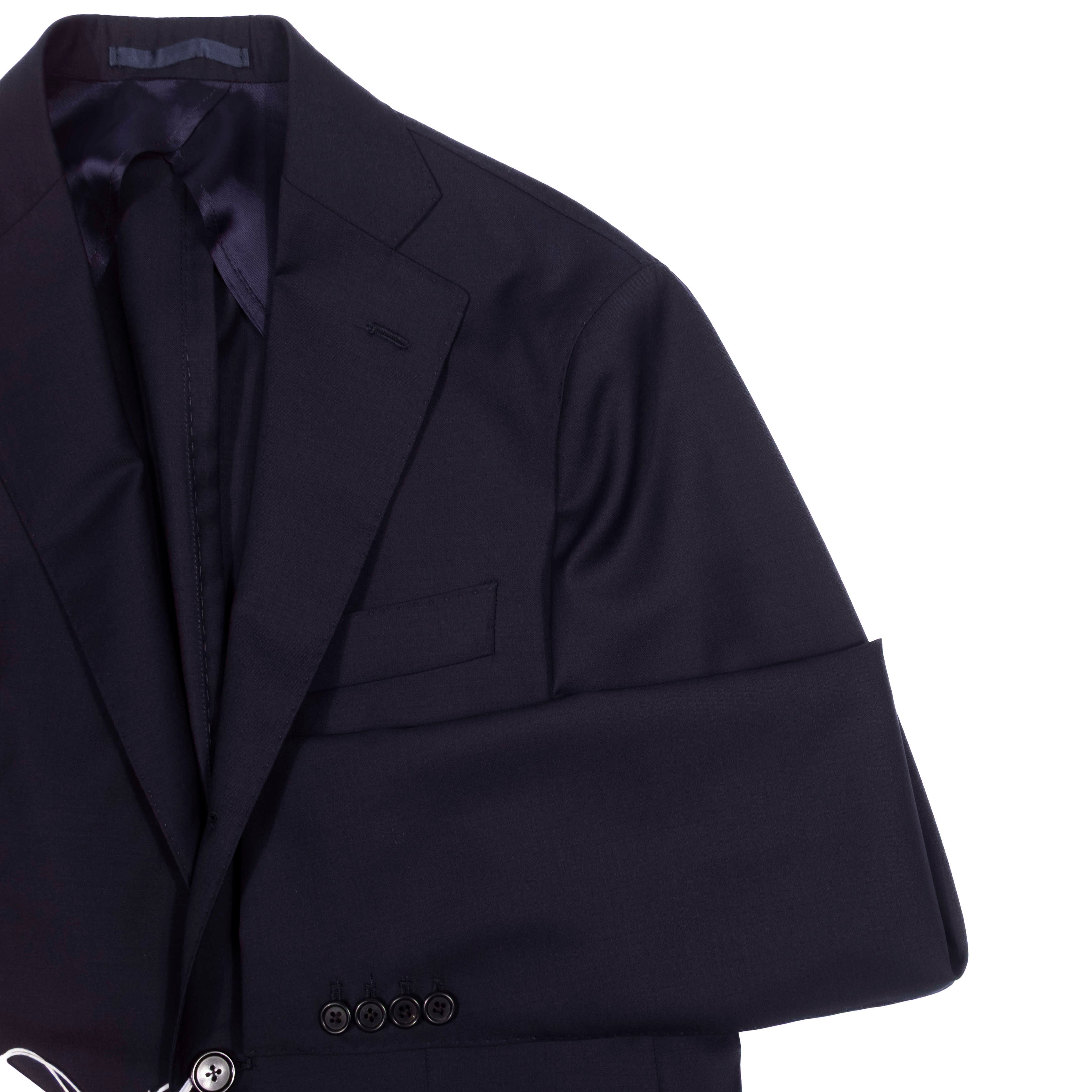 Neapolitan Hand Tailored Navy Wool Sport Coat Sz 48