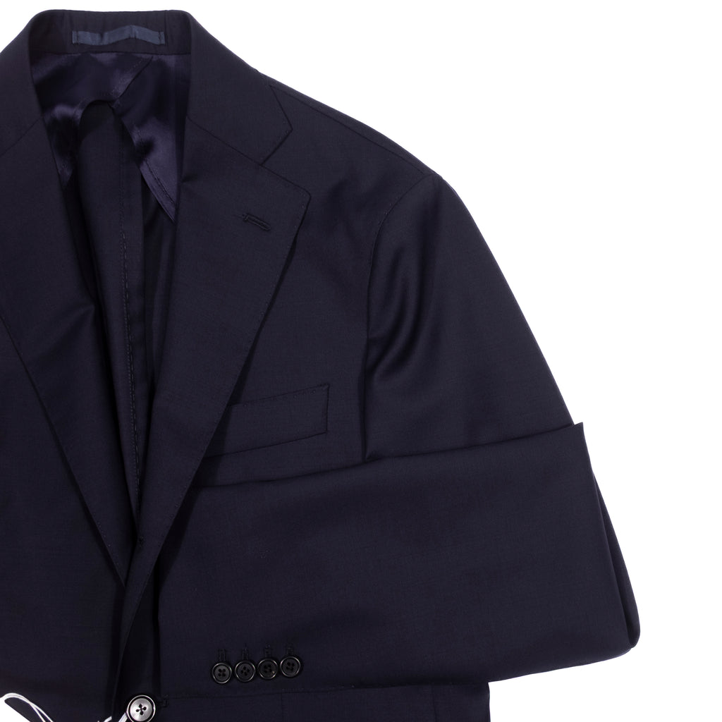 Neapolitan Hand Tailored Navy Wool Sport Coat Sz 48