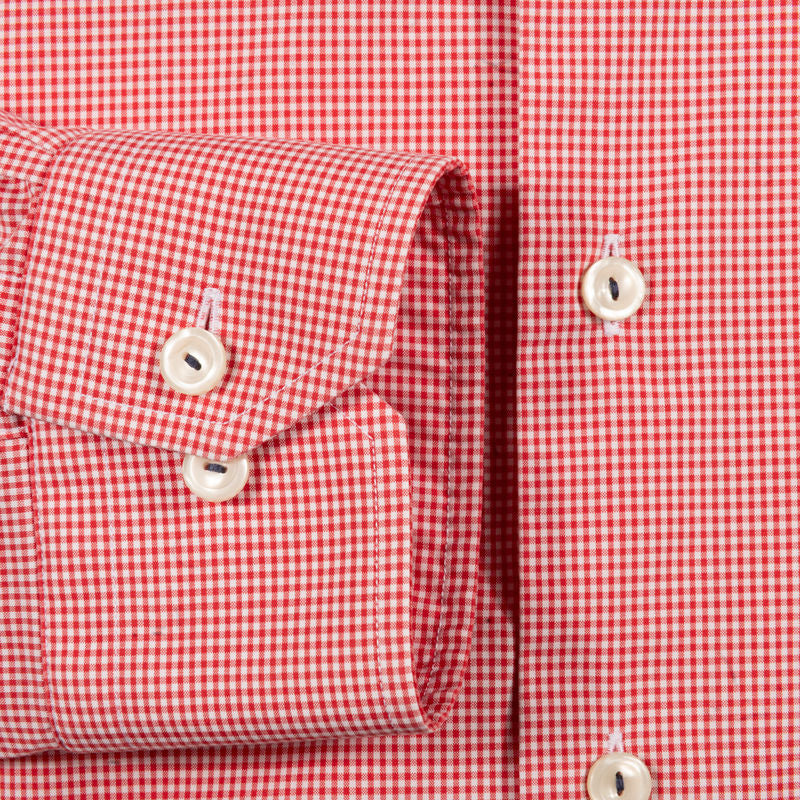 Eton red and white check shirt