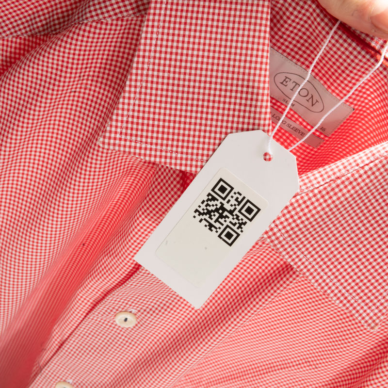 Eton red and white check shirt