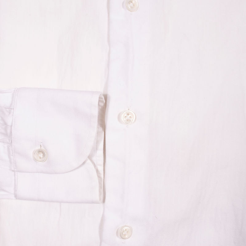 Mazzarelli White Herringbone Shirt