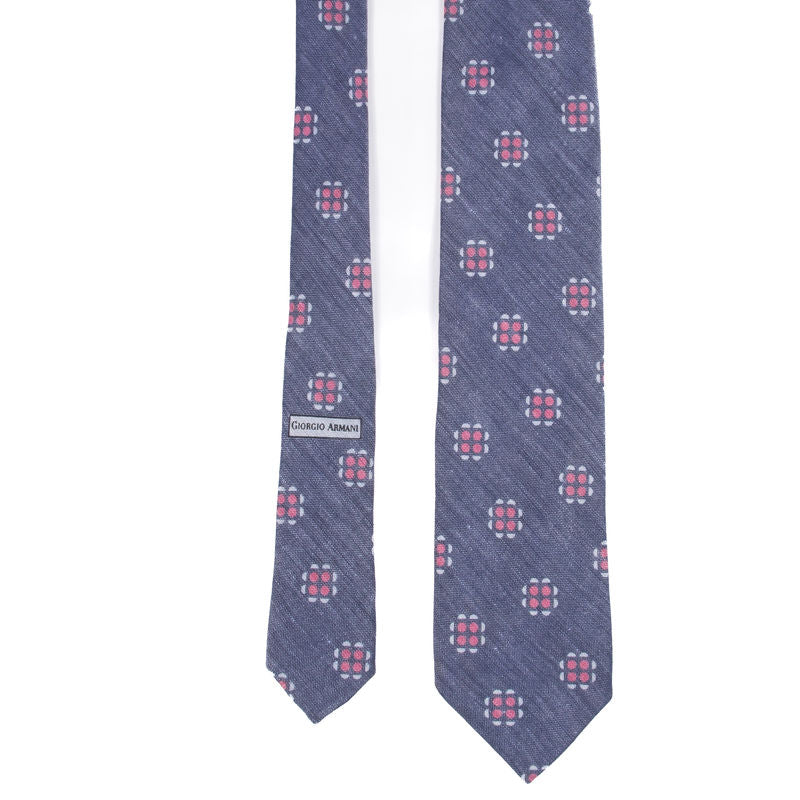 Armani Blue Linen/Silk Tie