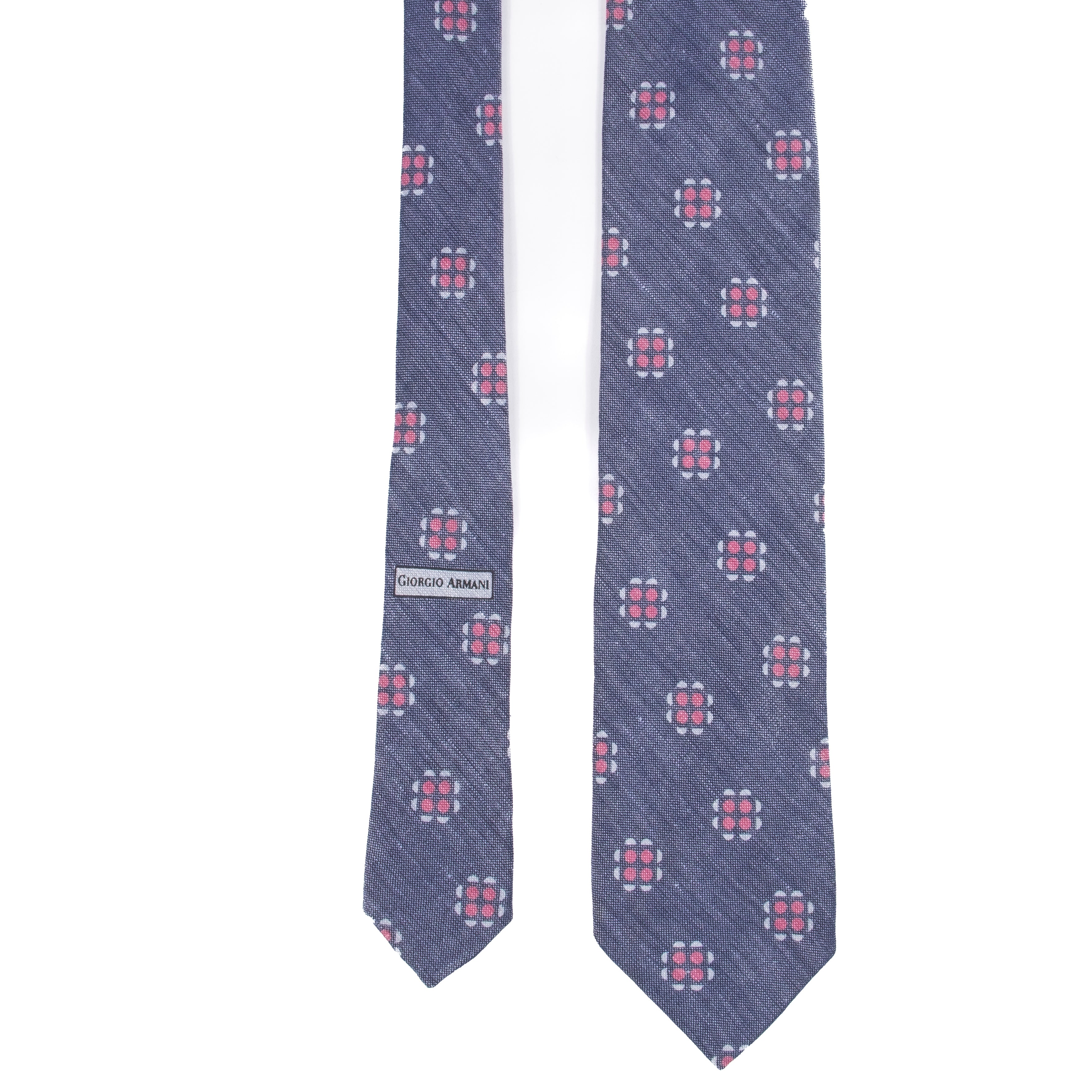 Armani Blue Linen/Silk Tie