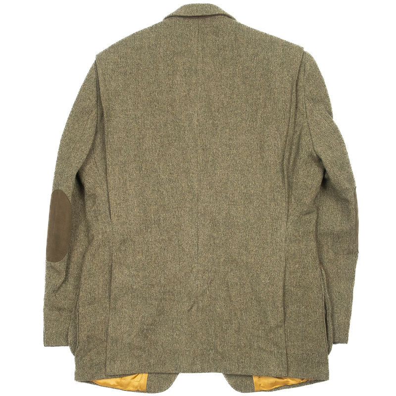 Irish Green Herringbone Tweed Shooting Blazer