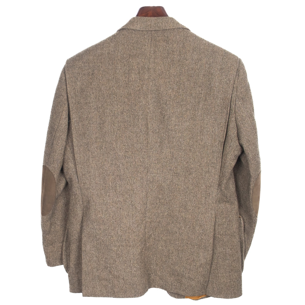 Green Herringbone Tweed Hunting Sport Coat